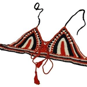 Akira Crochet Bikini Halter Top